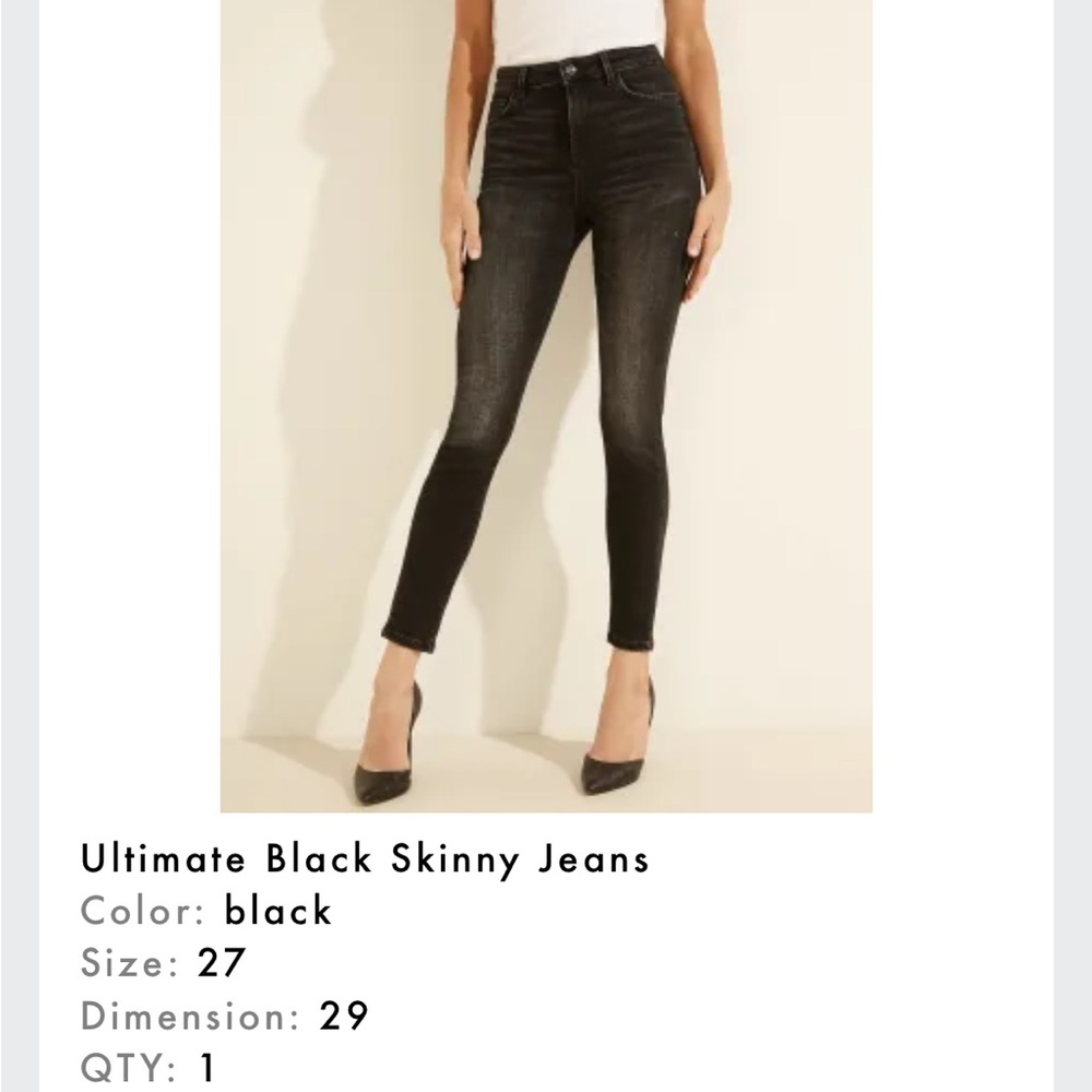 GUESS skinny black jeans